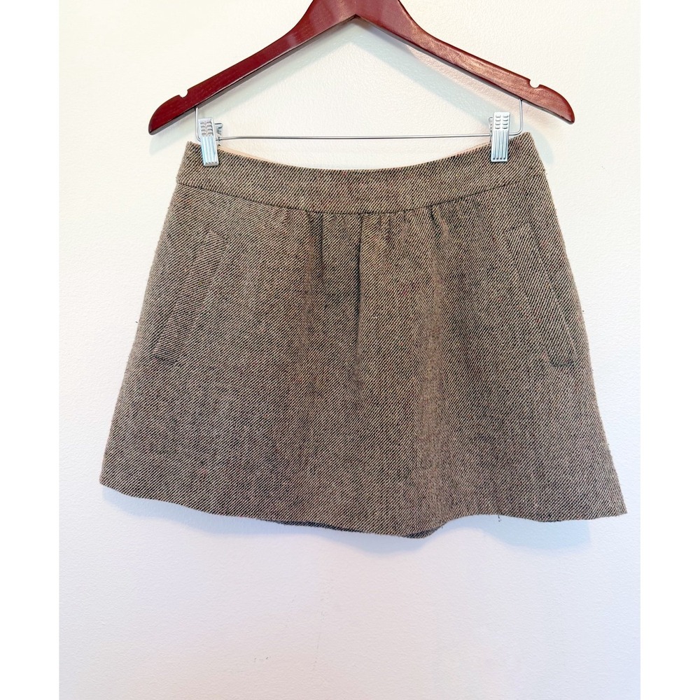 J.Crew women's wool mini skirt,pockets size 6,work formal casual y2k,chic,prepp - Picture 5 of 10